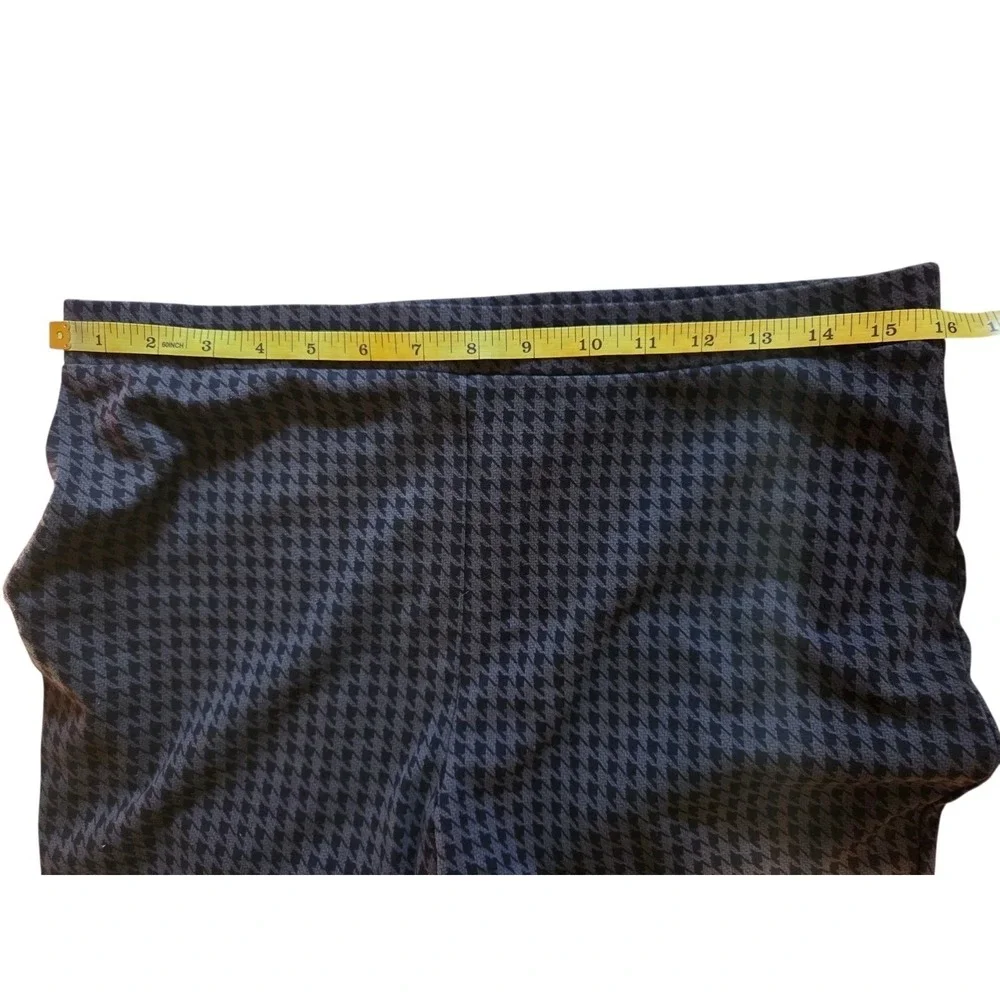 Chico's‎ Gray Houndstooth Ponte Pants/Leggings Tapered 2.5 (14) Pull On